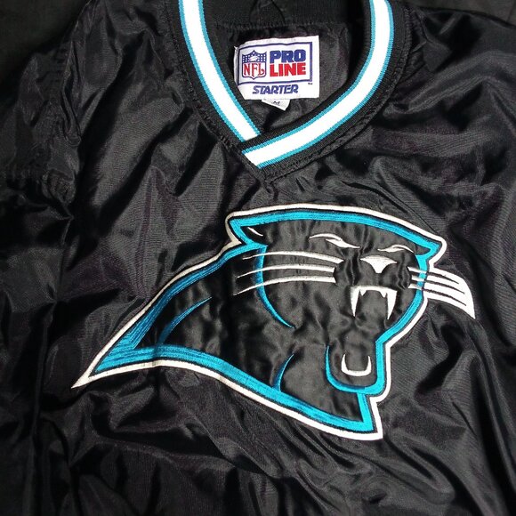 Vintage STARTER Pro Line Carolina Panthers Pullover Windbreaker Jacket - Picture 1 of 6
